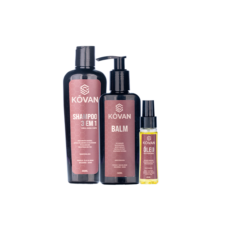 Kit Shampoo + Balm + Óleo